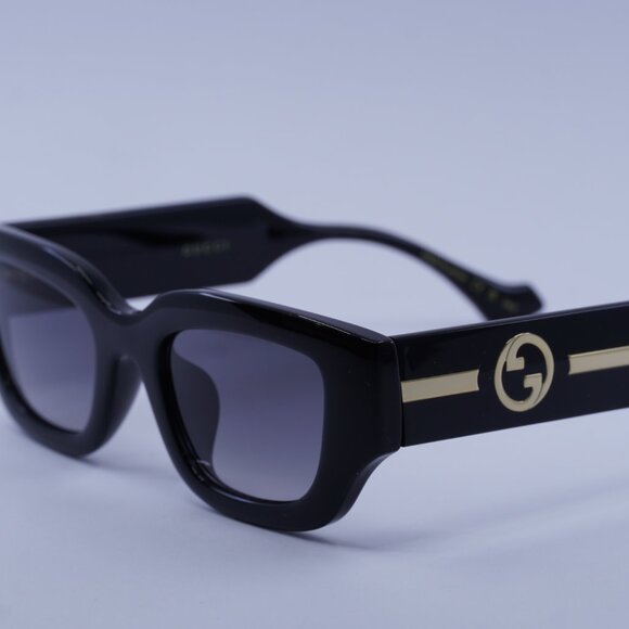 Gucci GG1558SK 001 Sunglasses Black Square Frame, Grey Lenses main image 12